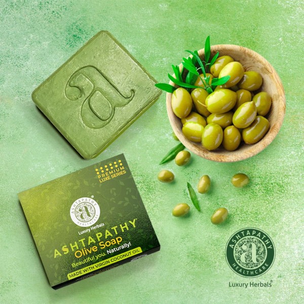 Ashtapathy Premium Luxe Olive Soap with Virgin Coconut Oil (125 Grams)