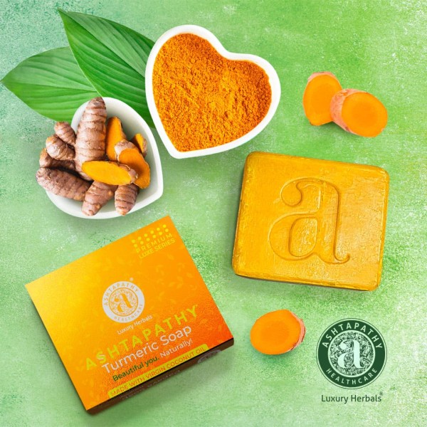 Ashtapathy Premium Luxe Turmeric Soap with Virgin Coconut Oil (125 grams)